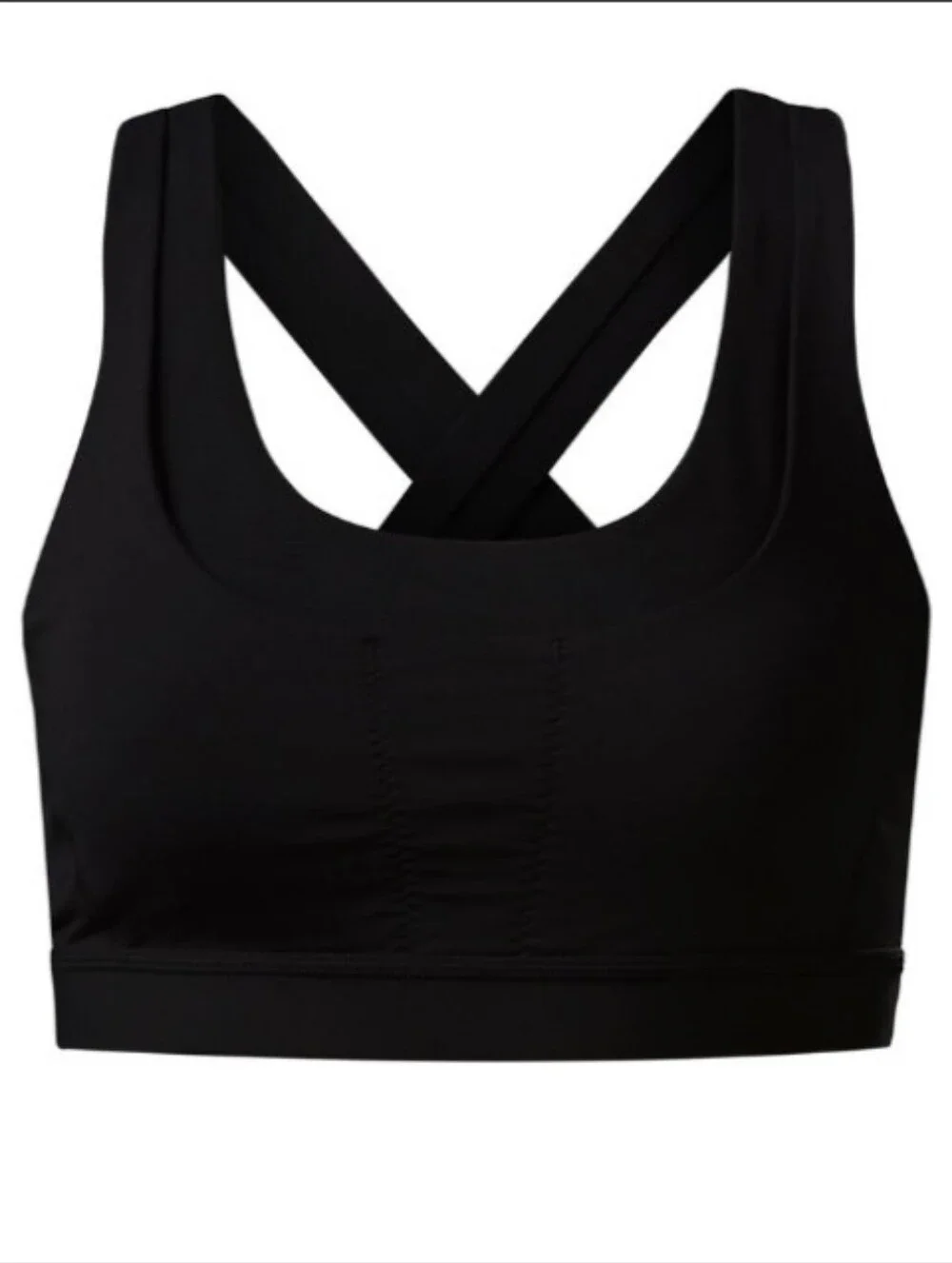Lululemon Run Stuff Your Bra   Black Cross-Back Sports Bra